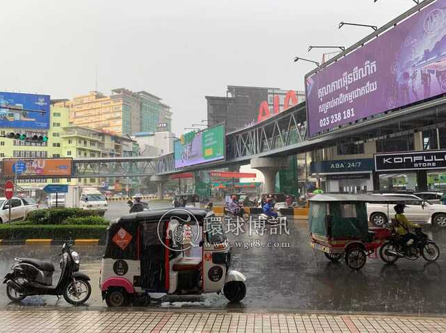柬埔寨未来一周将有雷阵雨
