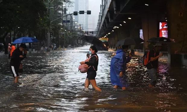 菲律宾多省遭遇强降雨菲民防局